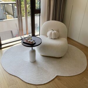 Ivory White Modern Design Rug